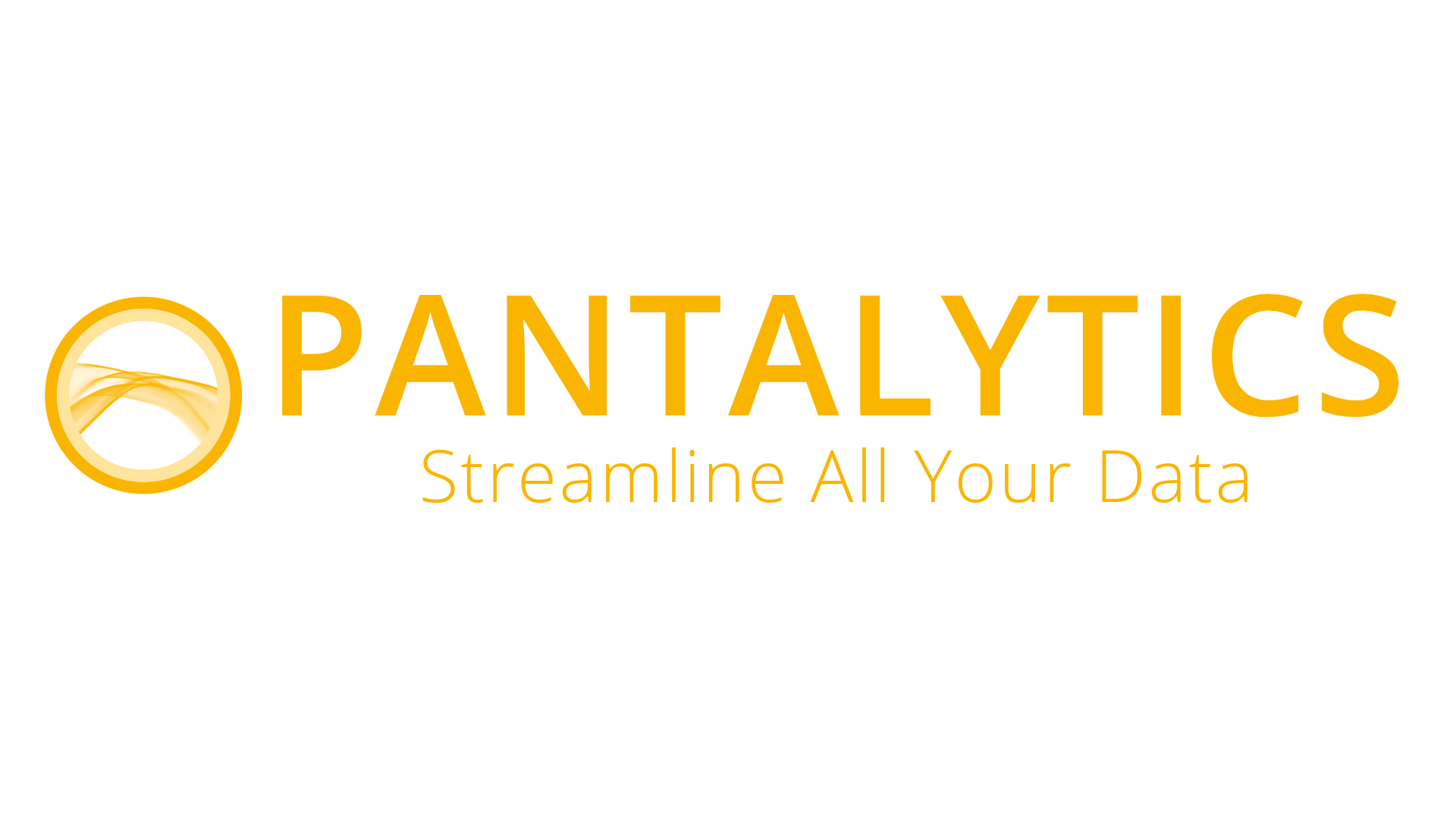Pantalytics monochroom goud logo